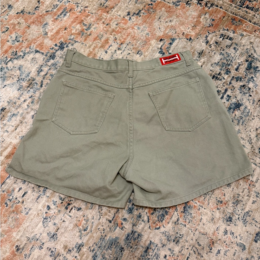 Halston Heritage Olive Green High-Rise Shorts